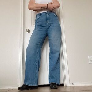 Bershka high-waisted wide leg jeans